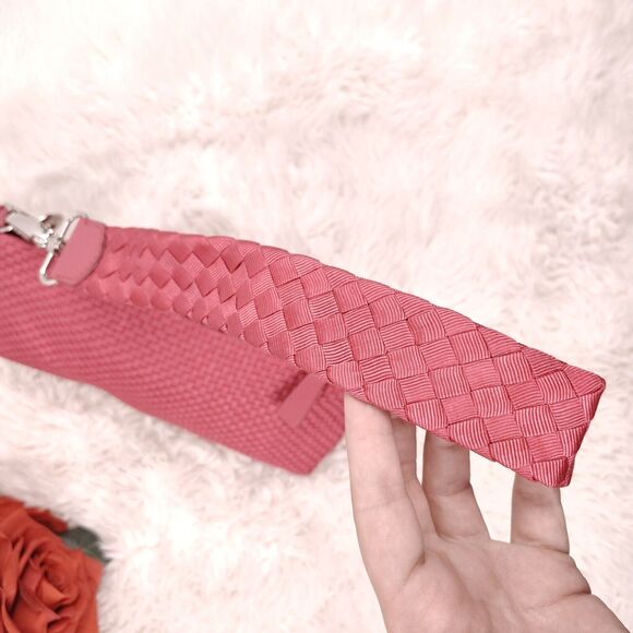 The Sak Small Pink Woven Silver Zipper & Charm Shoulder bag - Picture 5 of 13